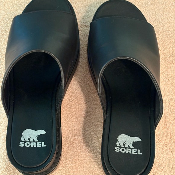 Sorel Black Platform Mules - Picture 7 of 10